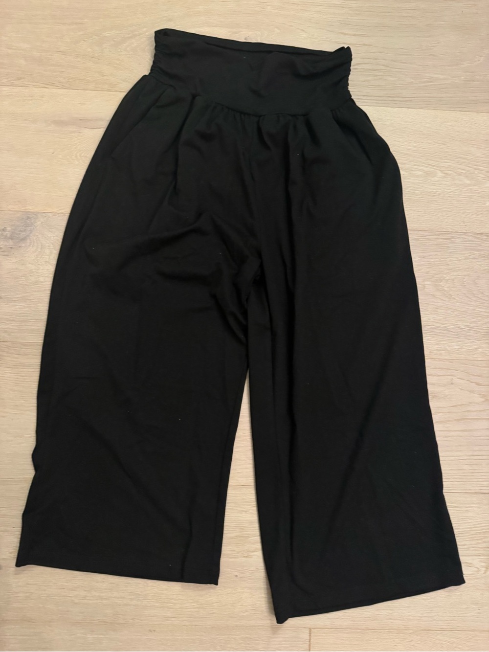 Black Wide Leg High Waist Pants